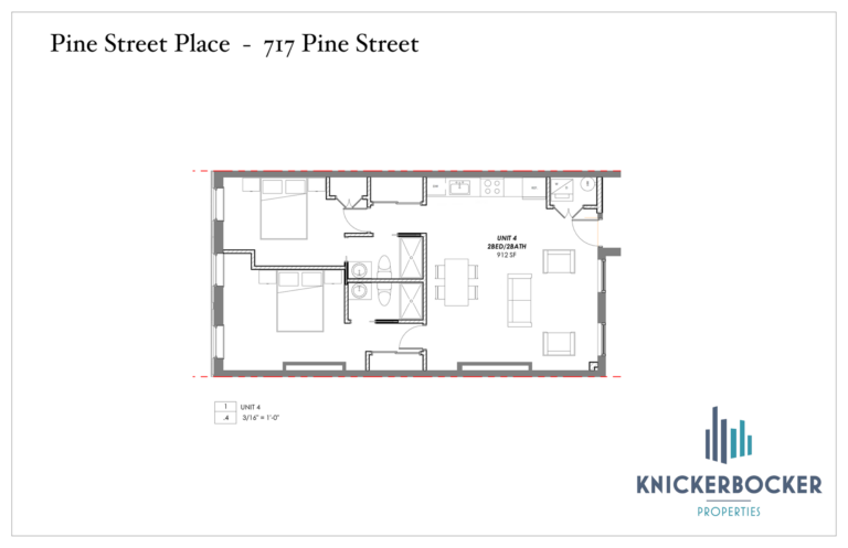 Pine Street Place Pine Street Place Unit 717 - Unit 4, 2-Bedroom / 2-Bathroom (The Model) 