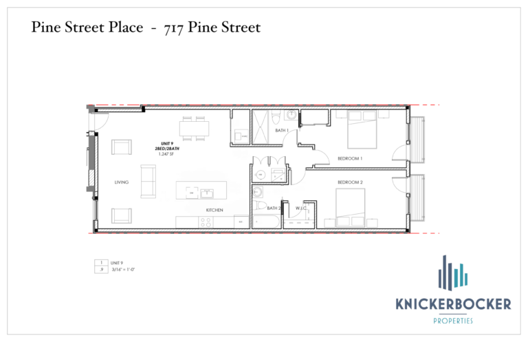 Pine Street Place Pine Street Place Unit 717 - Unit 9, 2-Bedroom / 2-Bathroom + Balcony 